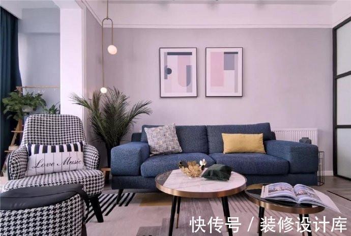 电视背景墙|100平米三居室，一进门就看呆，入户鞋柜和卡座餐厅太实用了