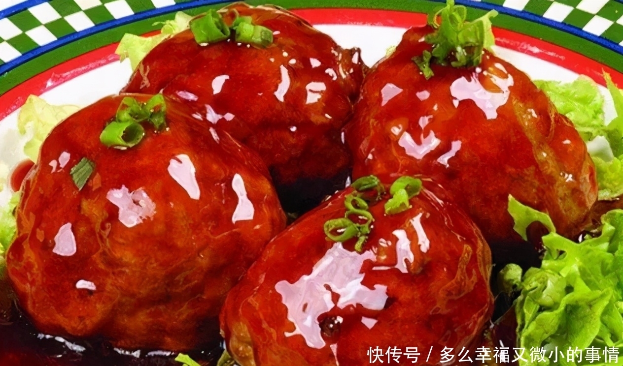 经典名菜四喜丸子,咸鲜酥嫩,香而不腻
