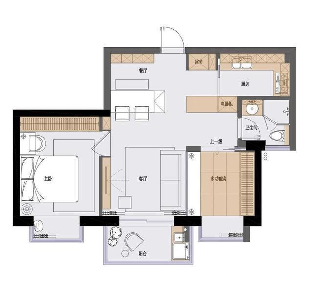 小户型|这是我见过最通透的小户型设计,高颜值+强收纳,无限放大的64㎡!