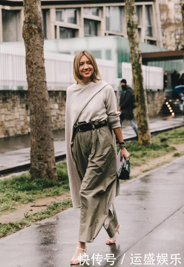 入春,你穿针织衫+阔腿裤的样子=简直太气质了