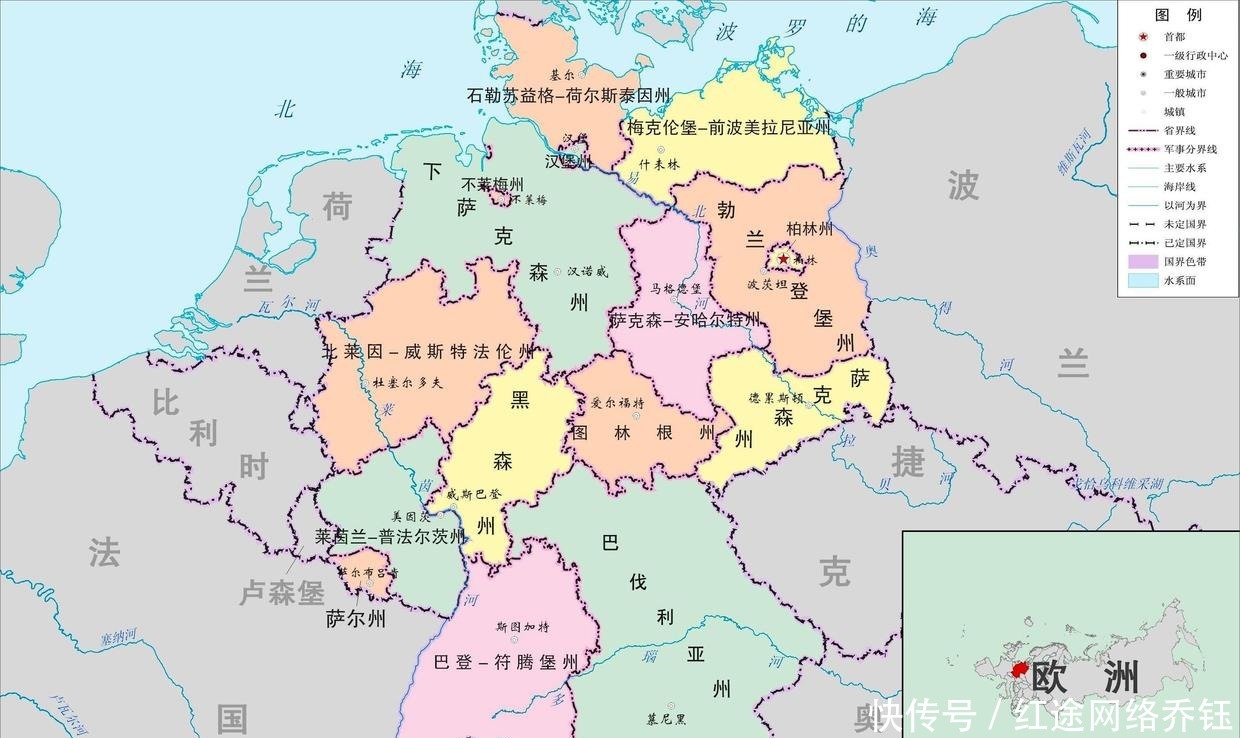 勃兰登堡藩|普鲁士王国的疆域,还有多少残留在德国?