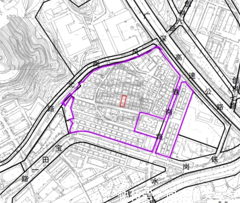 城市|西乡铁岗旧村城市更新已经公布旧村认定范围，很快拆了