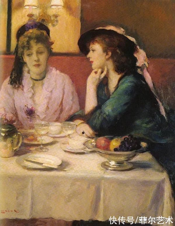 画家|和谐色调，高雅绝伦~法国画家弗尔南·图森特女性人物油画赏析