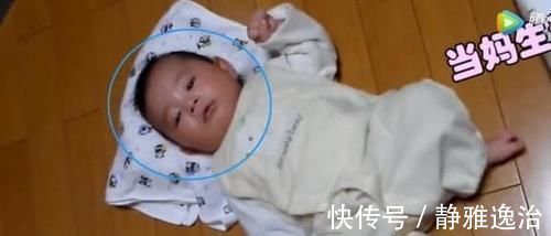 蛤蟆功|3个月大的宝宝在地板上睡觉,接下来的画面,爸妈都乐翻了