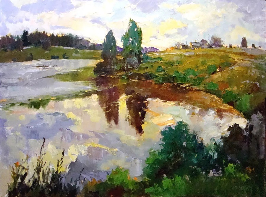 米沙金!俄罗斯画家米沙金的风景油画,美的不要不要的!