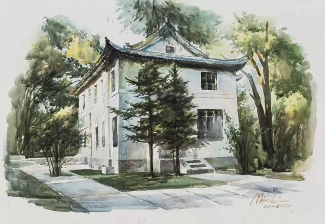 拴马石|旅美水彩艺术家李民笔下的中国风景画!他用艺术诠释“家”的味道