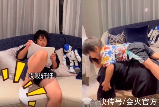 爸爸去哪儿|邹市明大儿子近照变化大！身形壮实皮肤黝黑，趴地上给弟弟当马骑