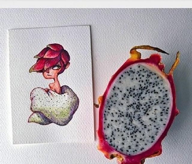 拟人化的水果蔬菜,让这个插画师火爆ins,让人欲罢不能的创意