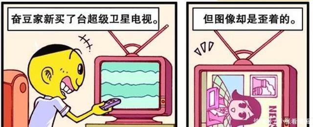 小星|漫画：奋豆去“捅蜂窝”惹狗熊？斜着的电视很神奇！