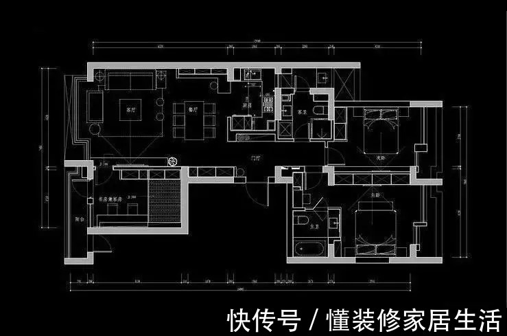 简约|127㎡现代简约三居，高级灰，轻奢安逸，彰显整个家利落干净！