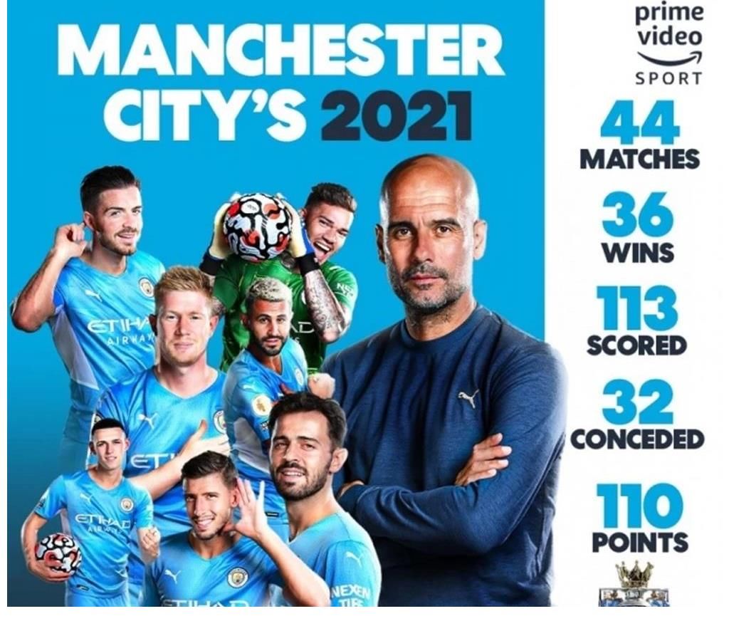 英超|盘点曼城2021：数据依然亮眼，但欧冠梦断巨龙球场成最大败笔！