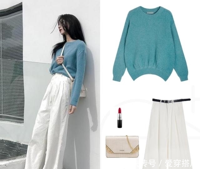 好看|秋冬怎么搭配才好看?毛衣+阔腿裤,内搭保暖,外穿时髦!