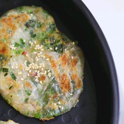 手抓饼|韭菜虾米薄饼
