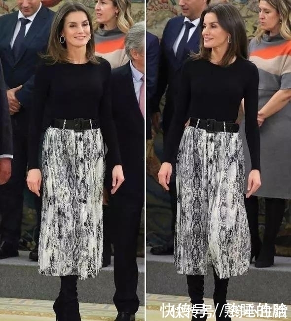 蕾丝|被西班牙王后气质惊艳，四百多蛇纹裙穿出四千块大牌范，太高级