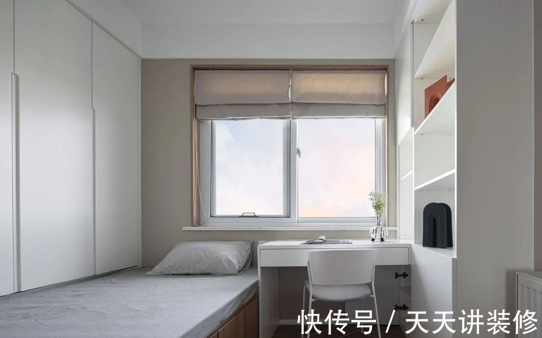 承重墙|109㎡四口之家，全屋配色太清爽，三室两厅不压抑！