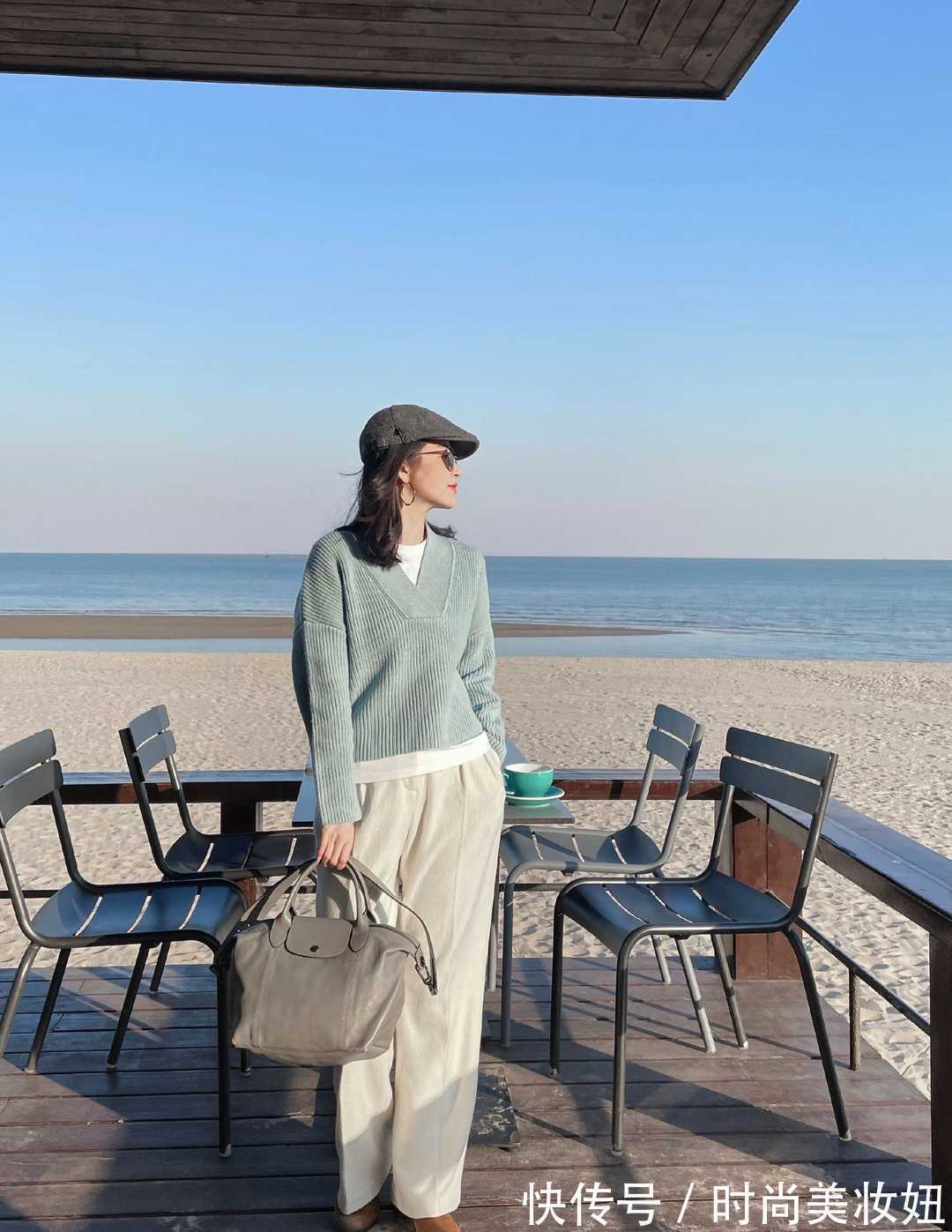 搭配|“蓝+白”是我见过最显气质的搭配,看三木治愈系穿搭,优雅气质