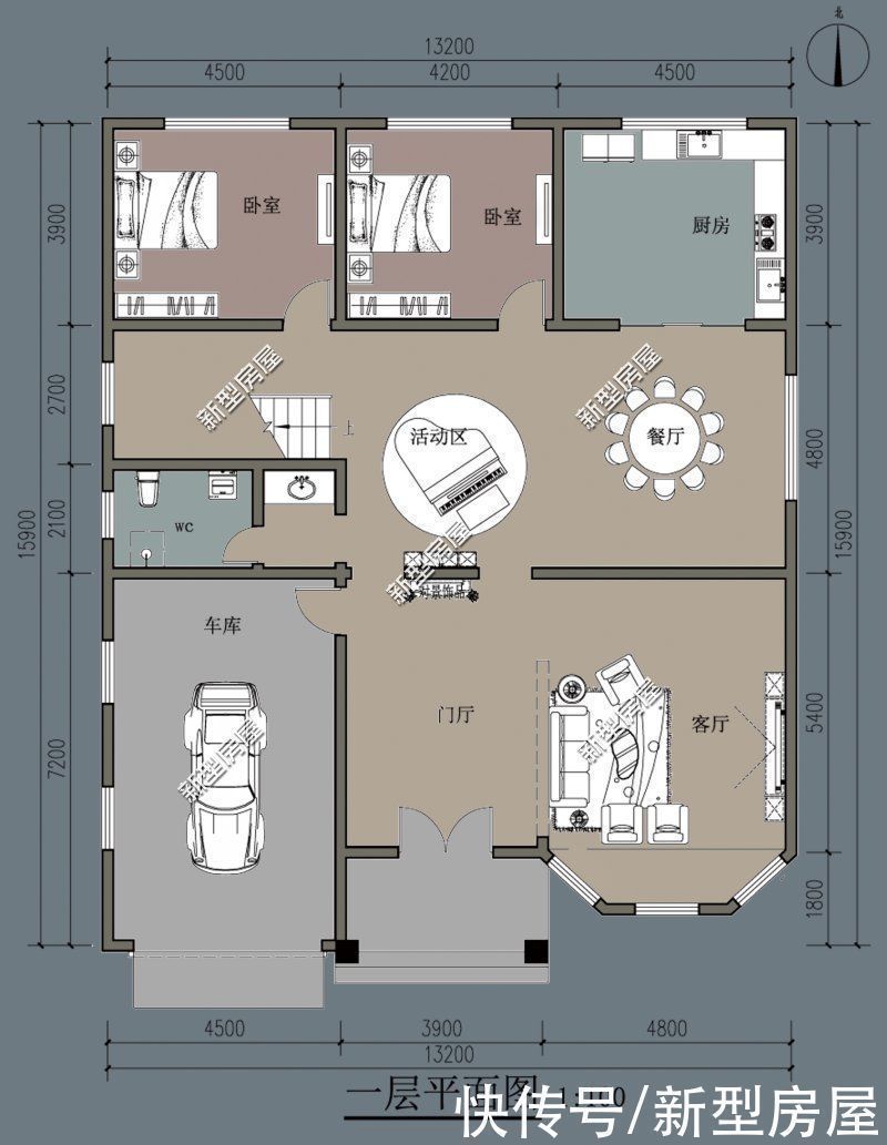 占地面积|农村两层别墅怎么建才好看？推荐这10套图纸，总有一套适合你