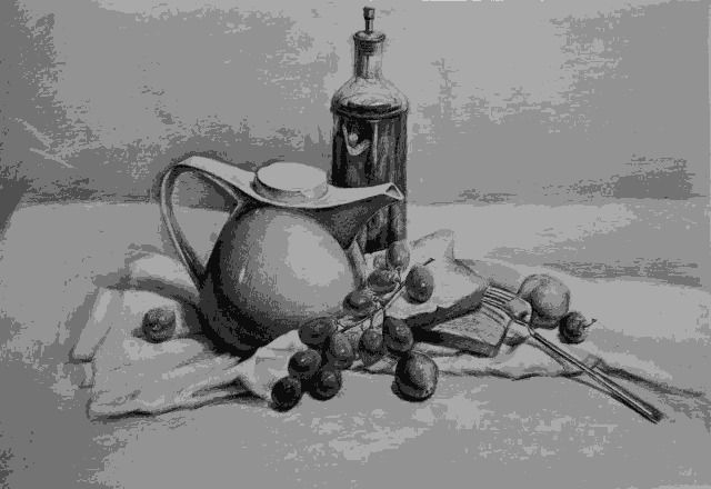 素描静物@画素描静物并不难,关键看有没有画好这几点!