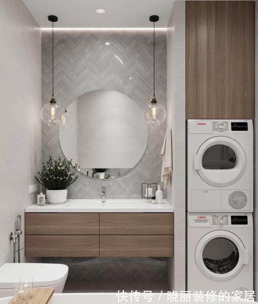 卫生间|5㎡的卫生间怎么放洗衣机？看完就知道了！