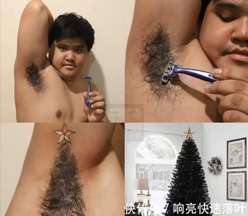腋毛|泰国小哥再次奉上腋毛cos作品，放过卡卡西之后，对圣诞树下手