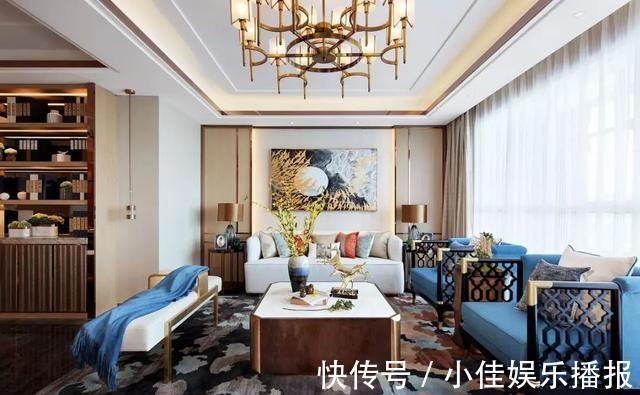 背景墙|168平米四居室，新中式混搭风格轻奢时尚，诗意高端堪称典范