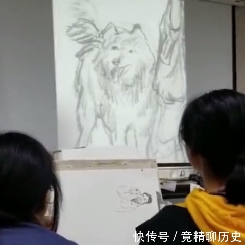 学渣|美术拔尖和学渣画画,差距太大了,二哈这帅气的容颜就这么被毁了
