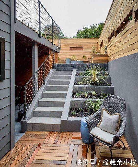 小茶几|比起楼梯装在室内,我更喜欢院里,下方铺甲板,躺下乘凉惬意极了