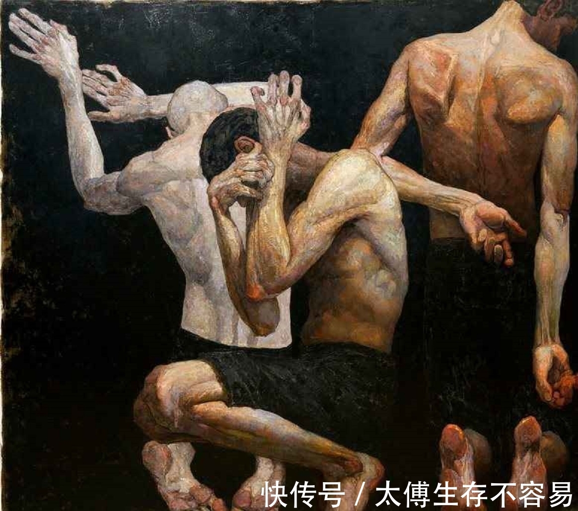 油画作品&扭曲的人体,无声的话语——萨拉津非比寻常的人体艺术