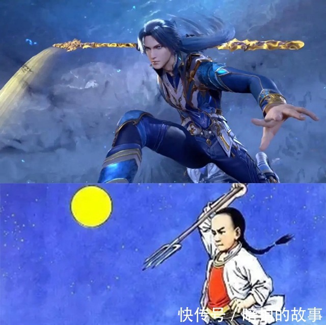 大陆|斗罗大陆唐三的蓝银霸王枪造型，原型在语文书，闰土比他更霸气