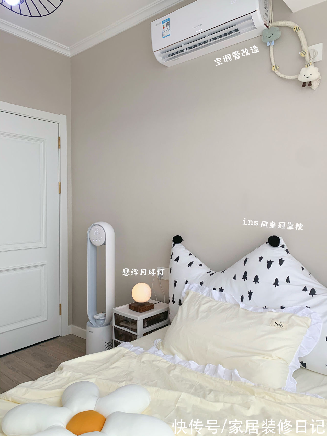 客厅|奶油系客厅太治愈了,却被女主戏称为18线城乡结合部,好凡尔赛啊