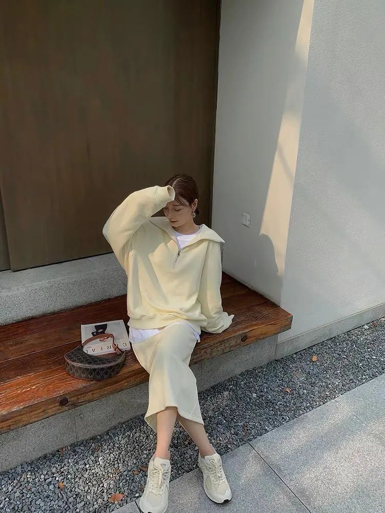 卫衣|卫衣+裙子，卫衣+衬衫，初秋这样穿太好看了