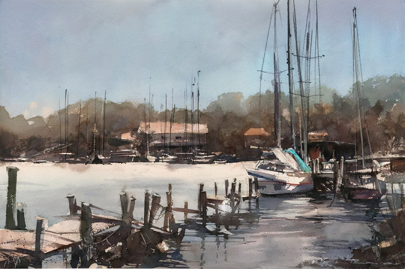 弗拉迪斯拉夫!印象水彩/美国当代艺术家弗拉迪斯拉夫水彩作品