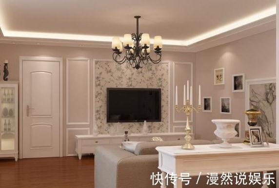 小户型|电视背景墙别装大理石了，如今都流行用石膏线来替代，太实用了