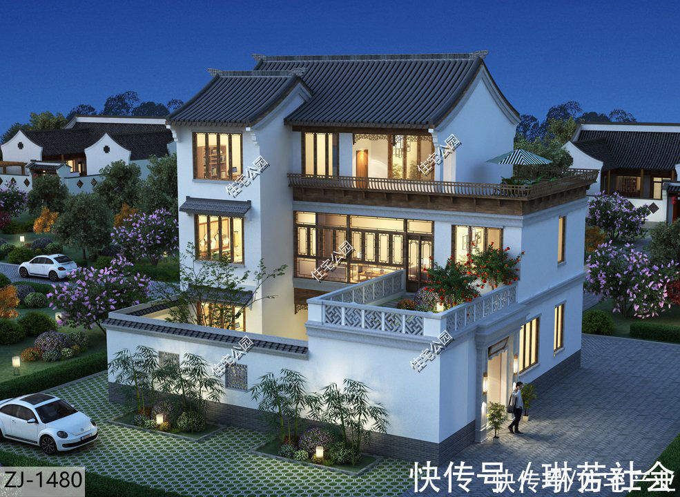 宅基地面积不大，也想要个院子怎么办？3套图纸圆你庭院梦