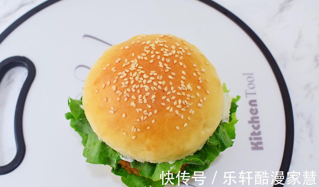 沙拉酱|在家做猪排汉堡包，好吃又美味，可口又健康