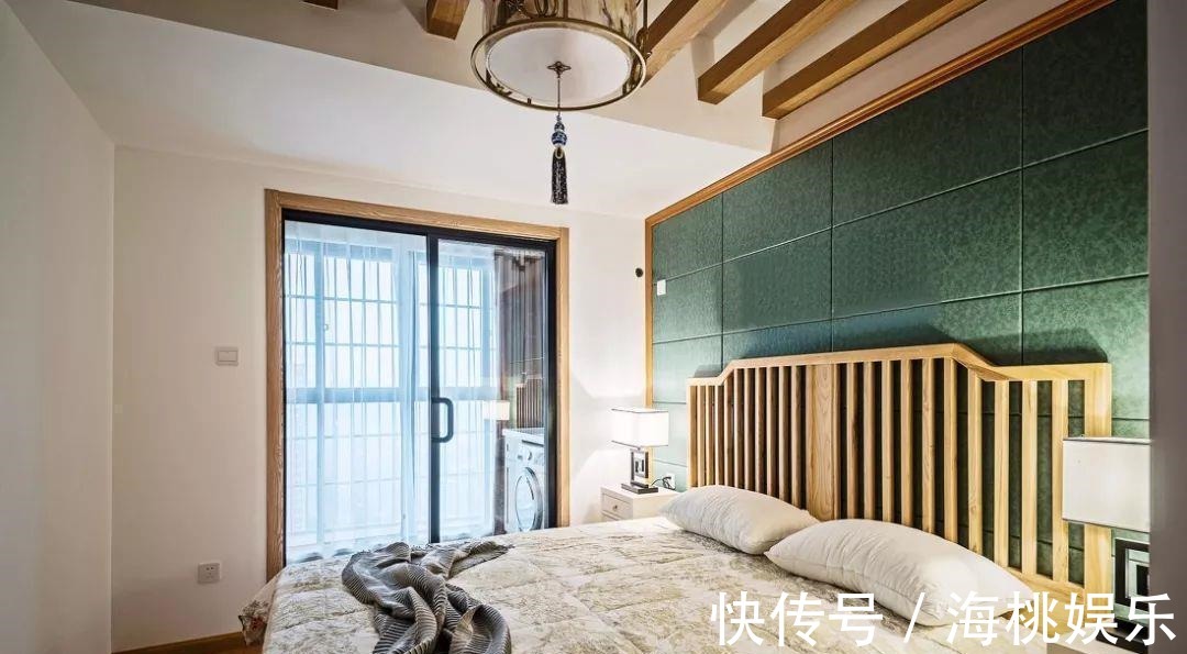 书房|135平四居室,原木中式风格,文化石电视墙,又增添了些野性美