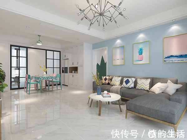 墙面|这对夫妻124㎡新房“穷装”，屋内不吊顶不做造型，也能装出高级感