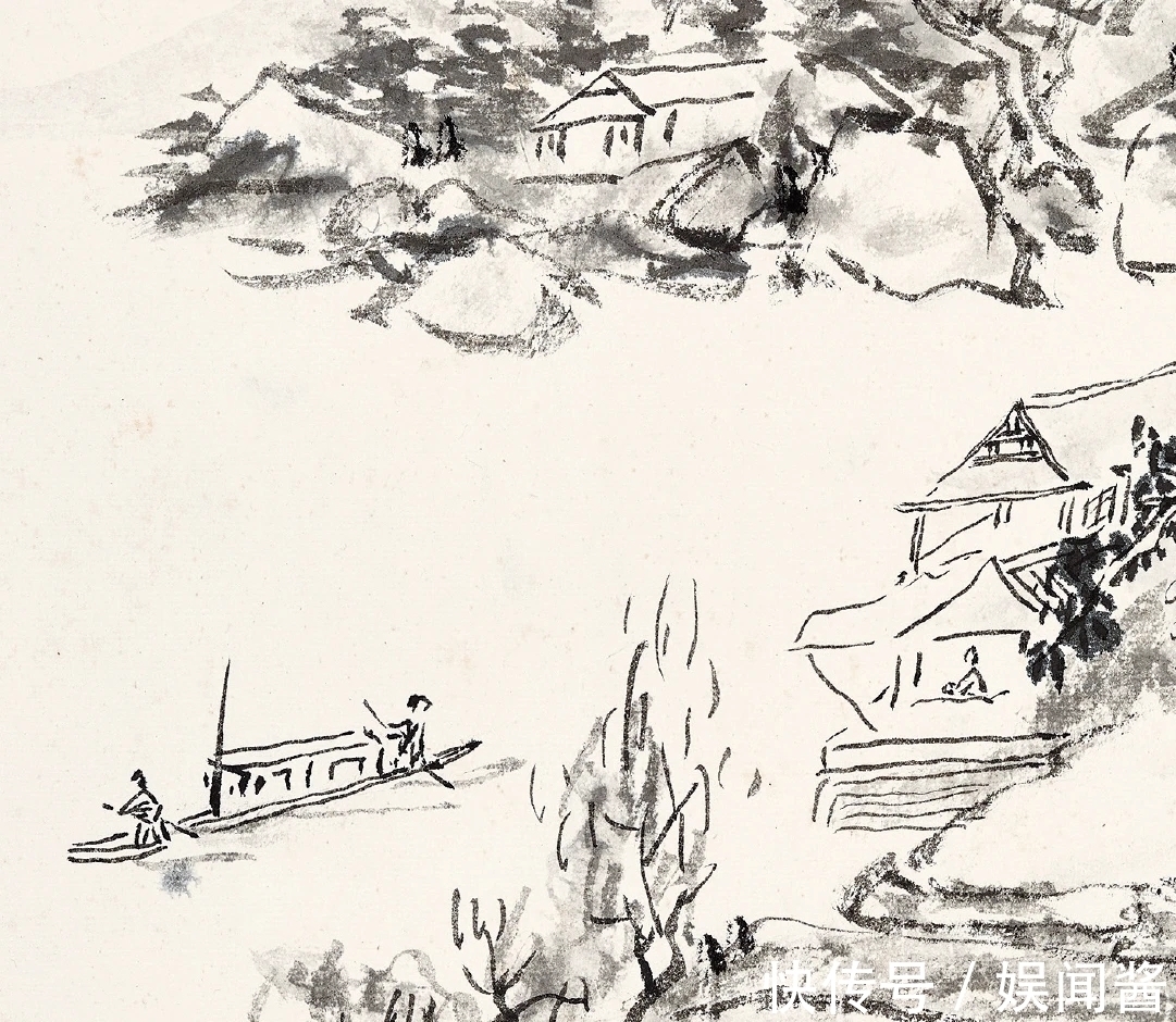 山水!黄宾虹八十岁画的一本山水画册,堪为现代卧游写生的教科书