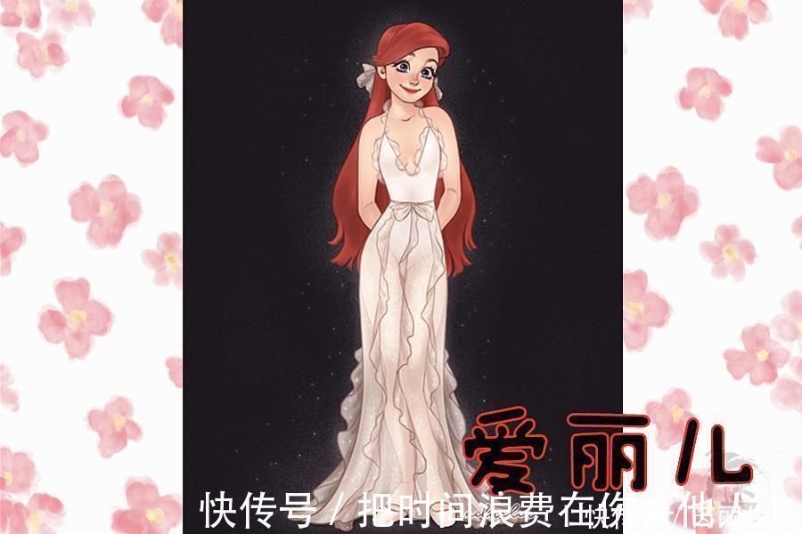 梅莉达|迪士尼公主的“梦幻婚纱”，贝儿像孕妇，全场最美竟不是艾莎