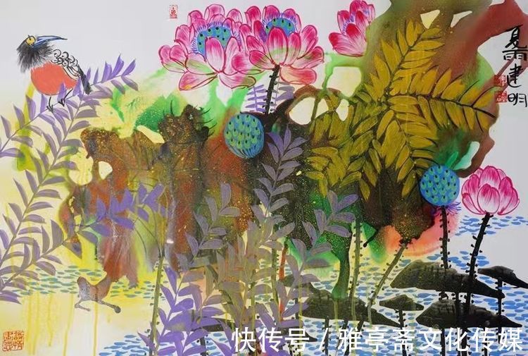 童银生&画家童建明(童银生)花鸟作品展《一团荷气》第八期全网联展(精品展)