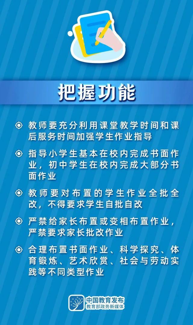 大图！事关中小学生作业，教育部最新要求来了