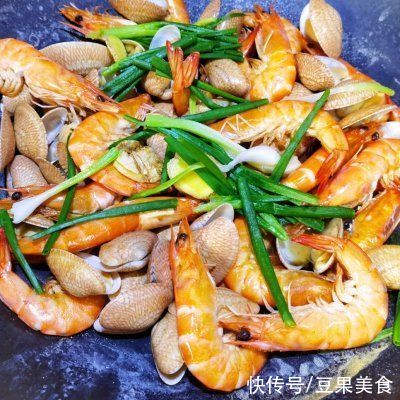菜式|盐焗海鲜 3分钟菜式