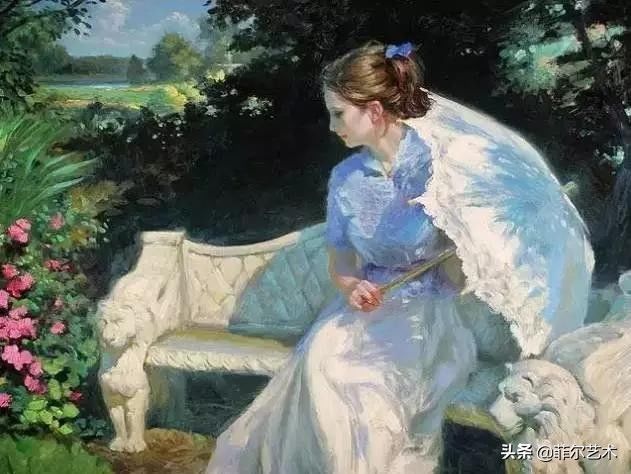 列维坦|俄罗斯艺术家油画中的美女,温婉知性的魅力女神