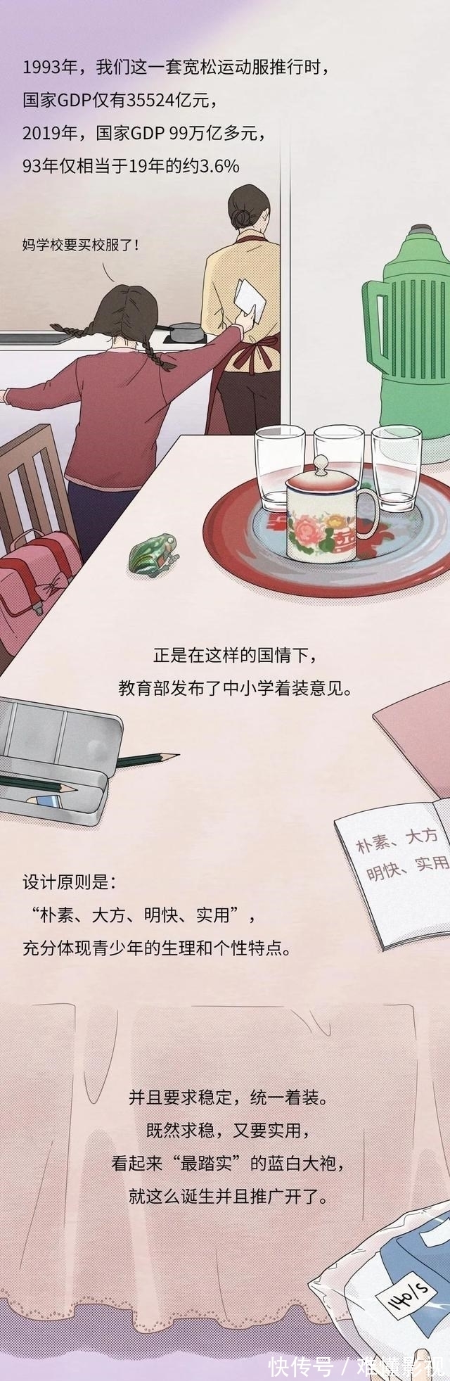校服|中国校服为啥这么“丑”?一组漫画「科普」背后奥秘,看完懂了!