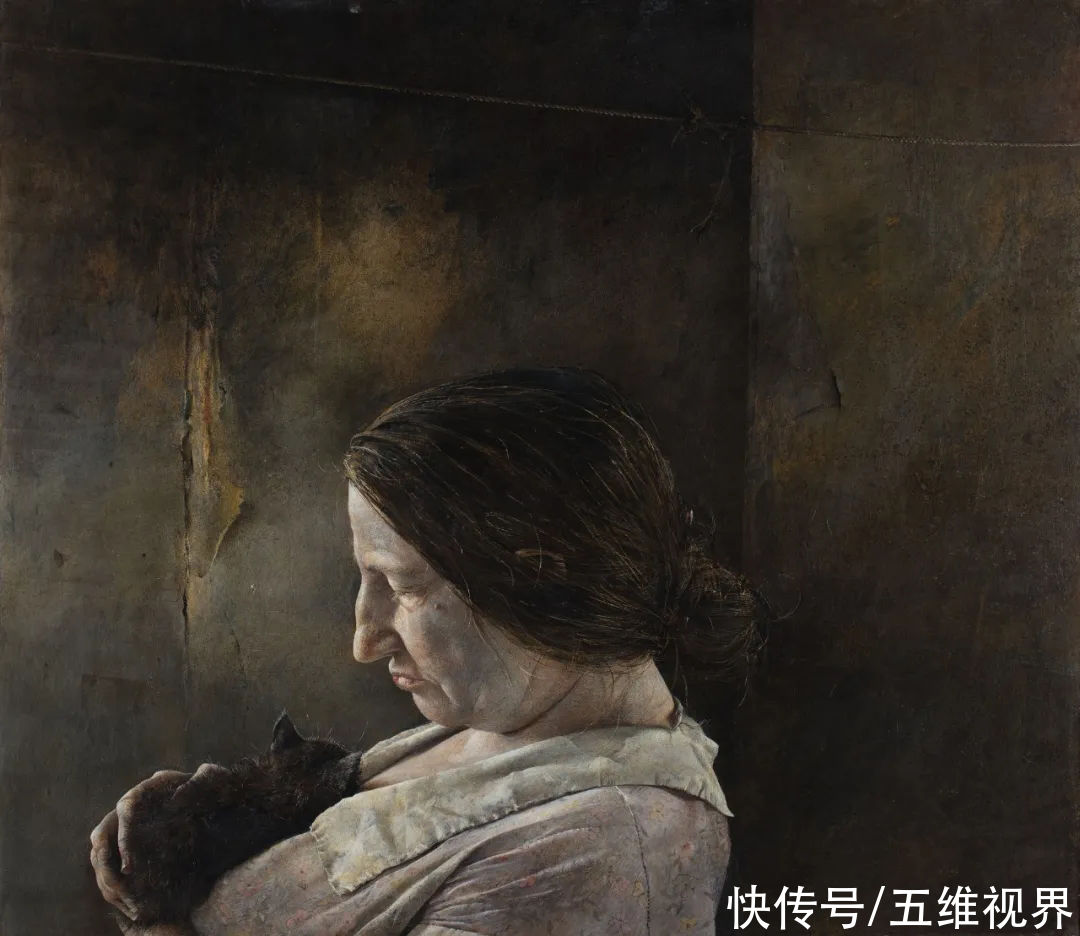 水彩|「名家作品」安德鲁·怀斯水彩侧面人像