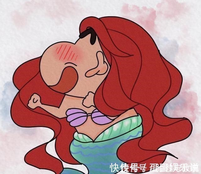蜡笔小新|当迪士尼公主变成蜡笔小新画风，艾莎女王太可爱，最帅的当属木兰