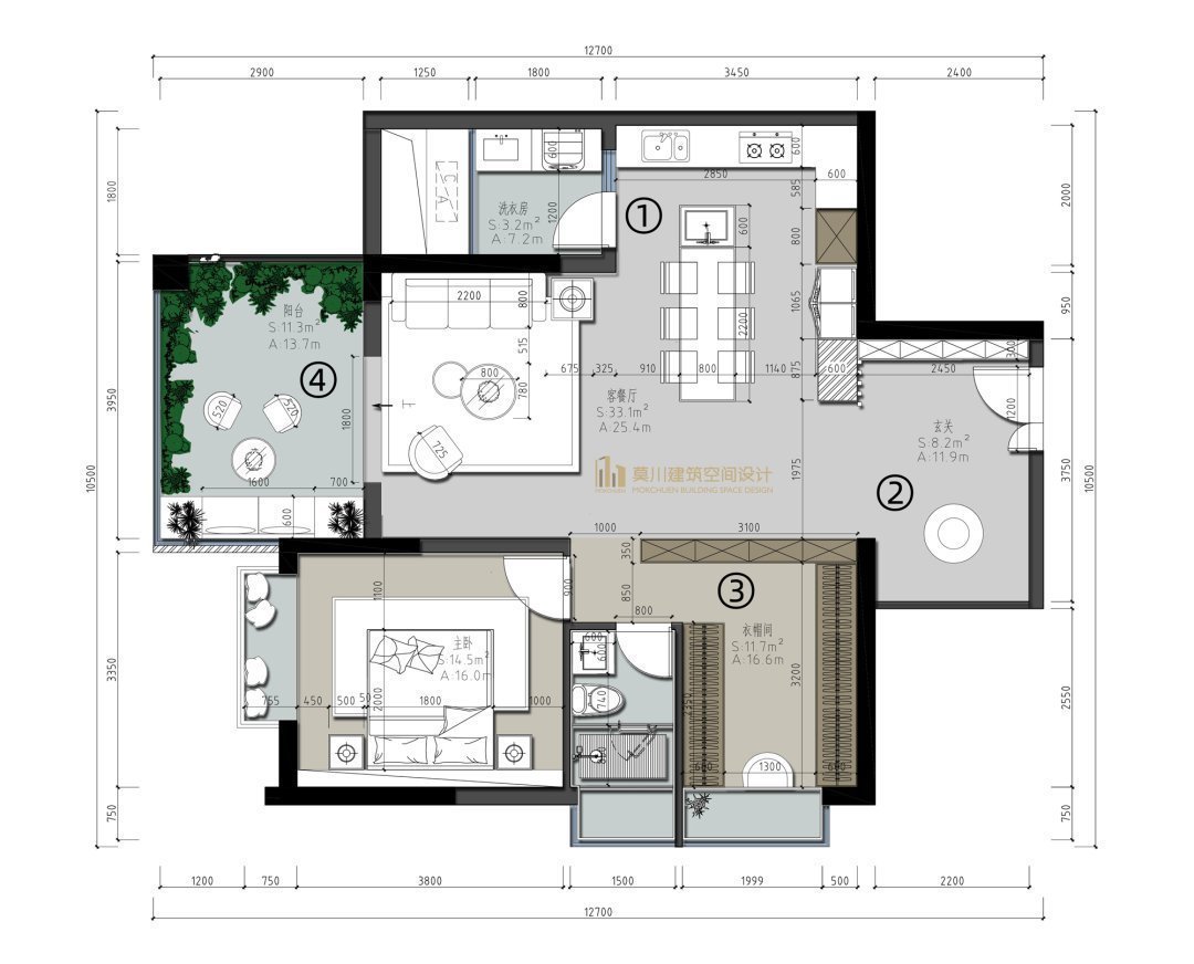 绿植|99㎡现代工业风，85后女神的家，满屋高级灰，绿植清新点缀