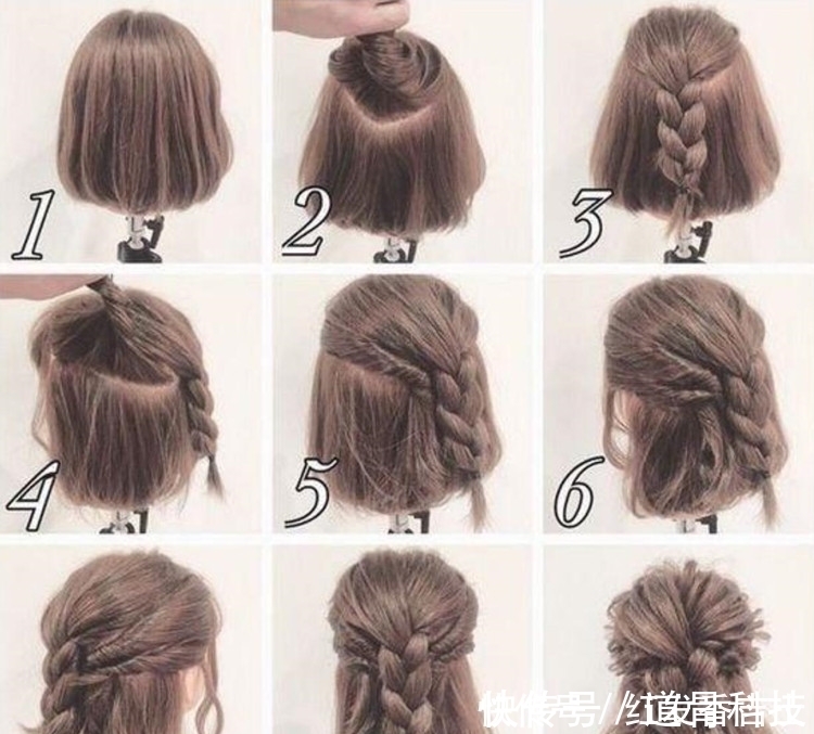 女生|短发编发教程图解步骤,喜爱编发的女生看过来哦