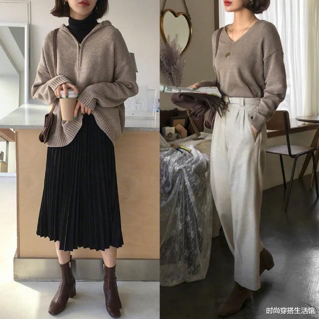 小姐姐|女人别不舍得打扮自己,18套简单实用的毛衣穿搭,太适合普通人了