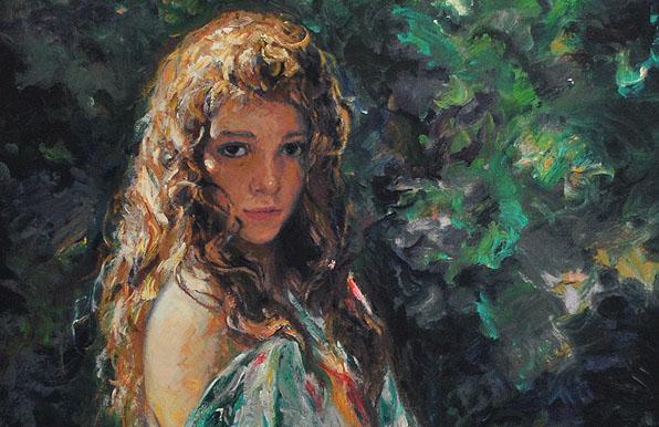 西班牙!千人一面的现代型美女;西班牙画家Jose Royo写实人物油画